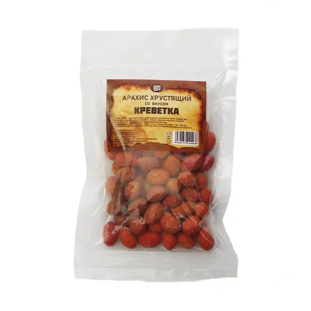 Арахис 100г ПВ хрустящий со вкусом Креветки  в/уп