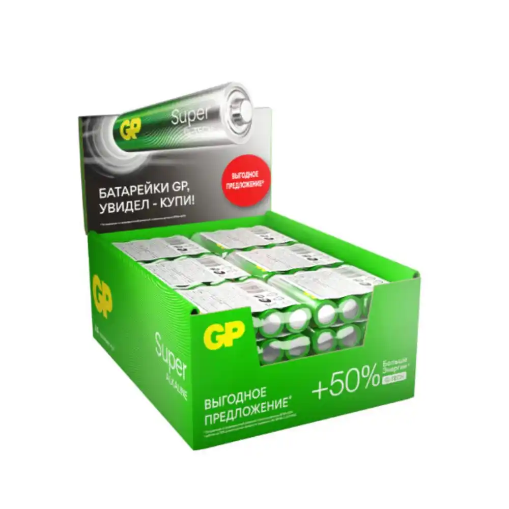 Батарейки алкалиновые 4шт GP Super Alkaline G-Tech 15А АA пл/уп