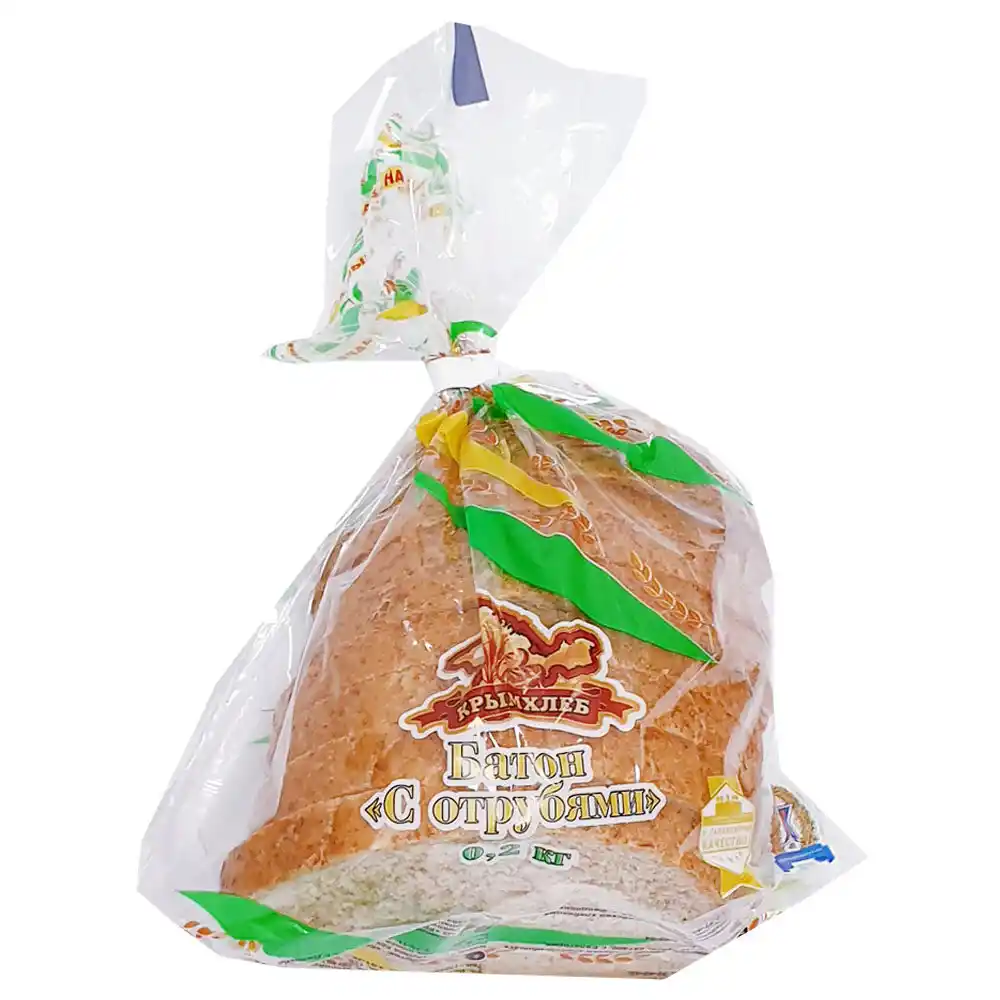 Батон 200 г Крымхлеб с отрубями нарез п/эт