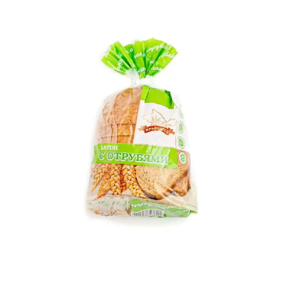 Батон 400 г Крымхлеб с отрубями нарез п/эт