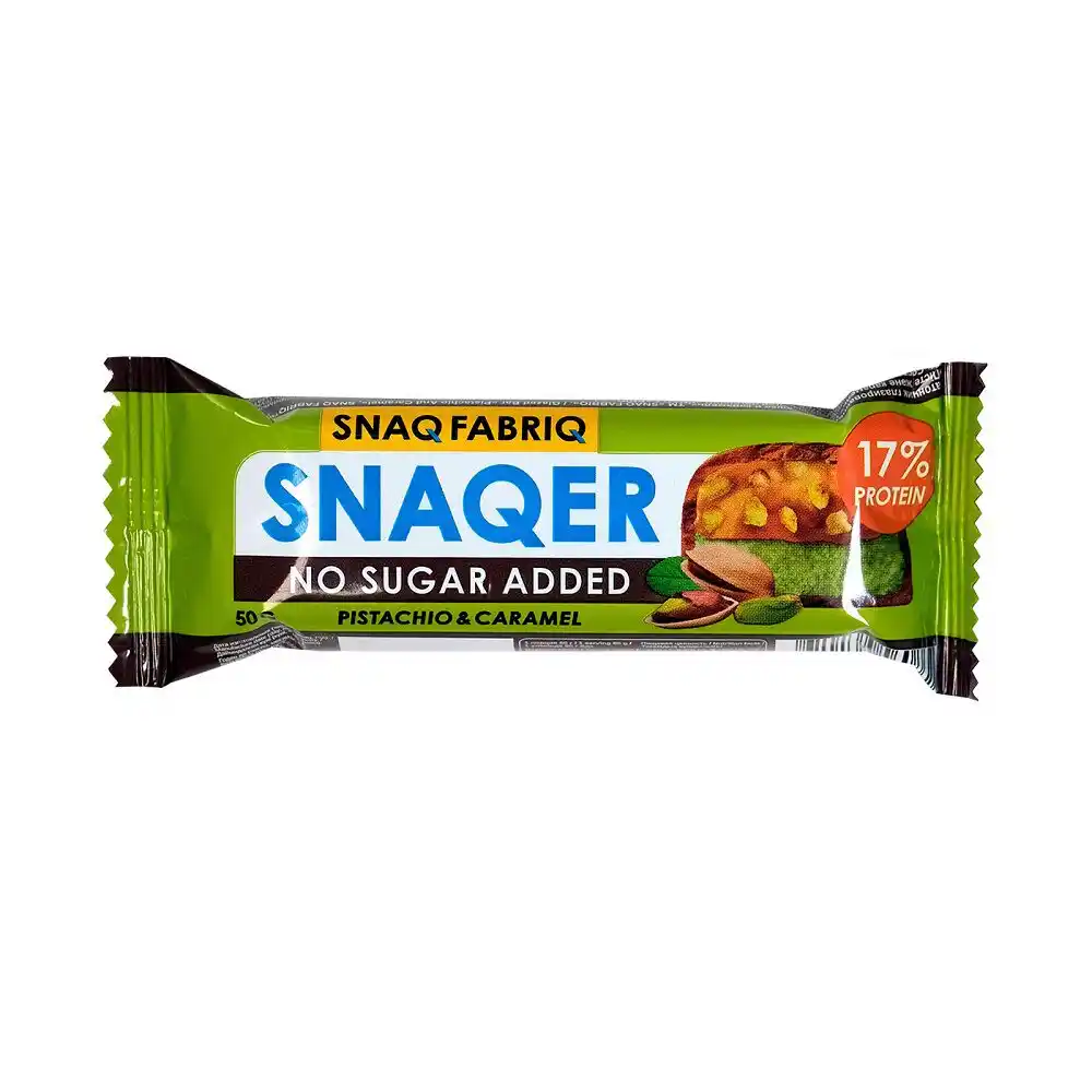 Батончик 50г SNAQ FABRIQ Snaqer  глазирован."Фисташка и карамель"м/уп