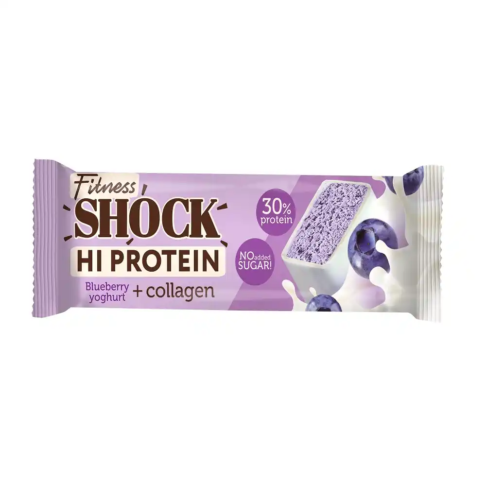 Батончик глазированный 40гр FitnesSHOCK HI РPROTIEN Черничный десерт м/уп
