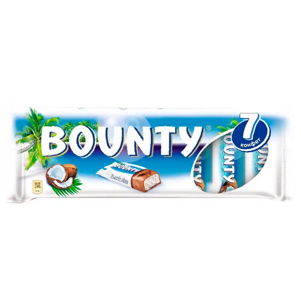 Батончики 27,5 гр *6 шт Bounty  м/уп