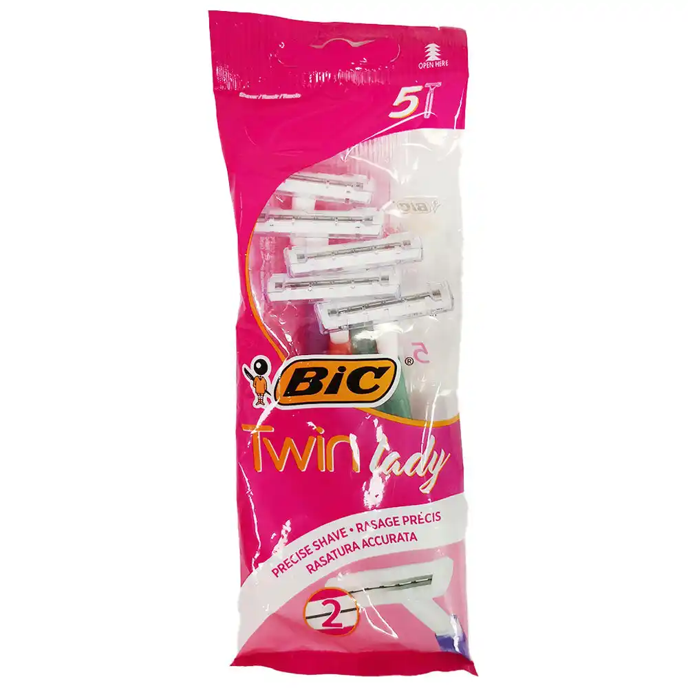 Бритвы одноразовые 5 шт. Bic twin Lady Sensetive 2 лезвия м/уп