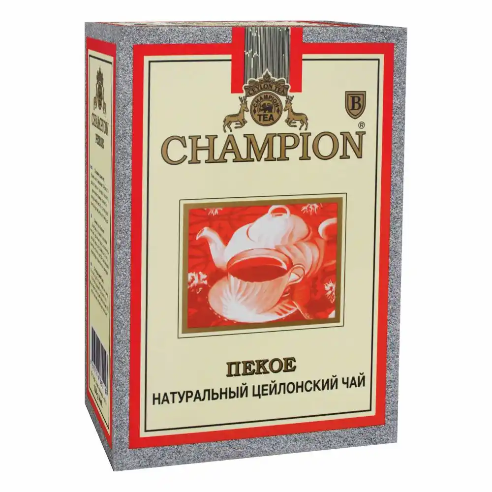 Чай 100г Чемпион Пекое чёрный байховый цейлонский к/уп