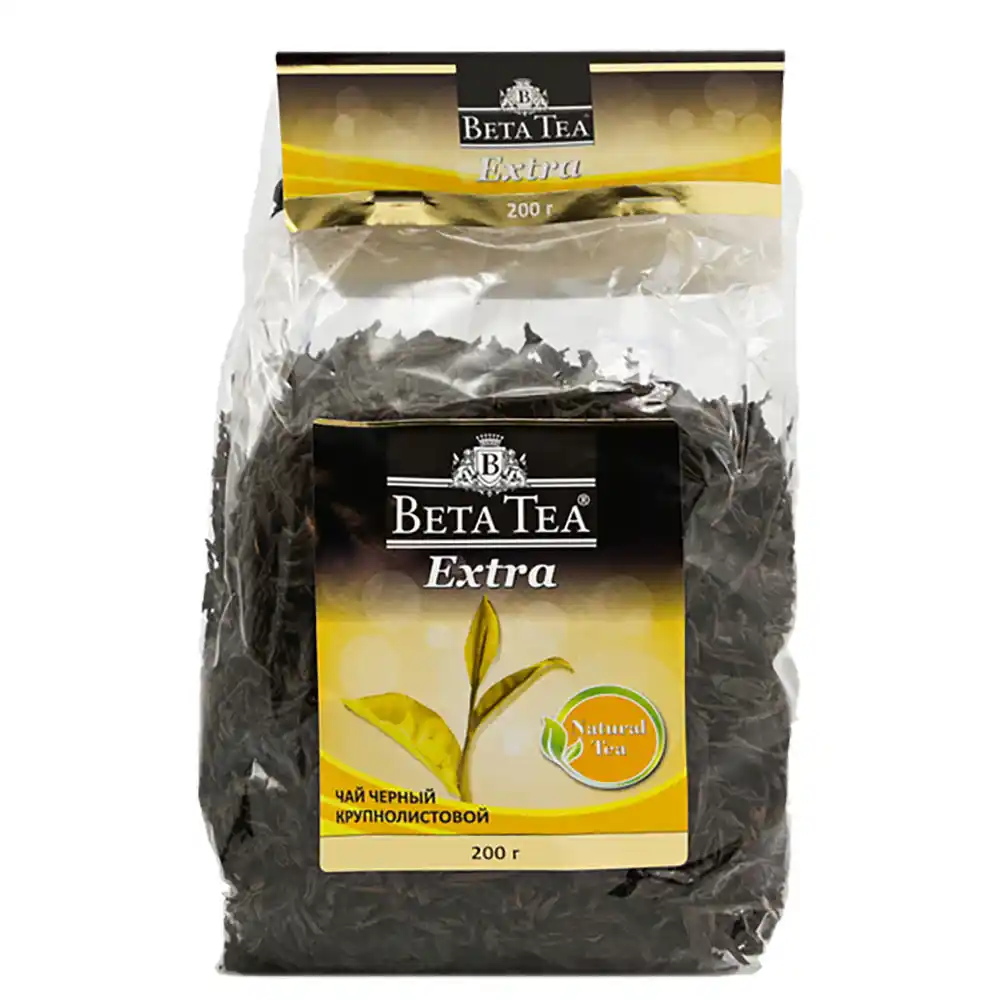 Чай 200 г Beta Экстра чёрный крупнолистовой м/уп