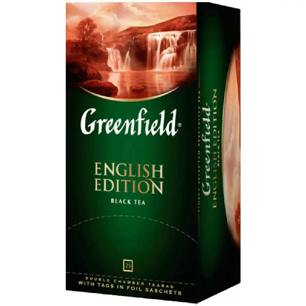 Чай 25 ф/п х 1,5 г Greenfield English Edition черный к/уп