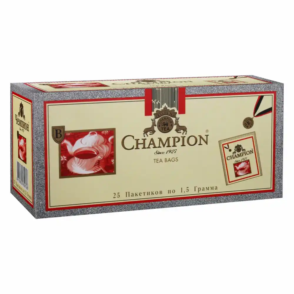 Чай 25 ф/п х 1,5г Чемпион чёрный байховый к/уп