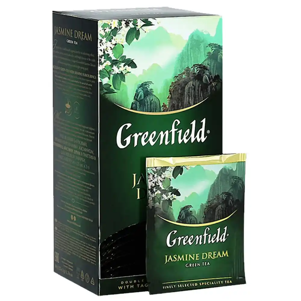 Чай (25 ф/п х 2 г) Greenfield Жасмин зеленый к/уп