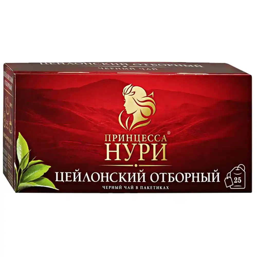 Чай 25 ф/п х 2 г Принцесса Нури отборный черный к/уп