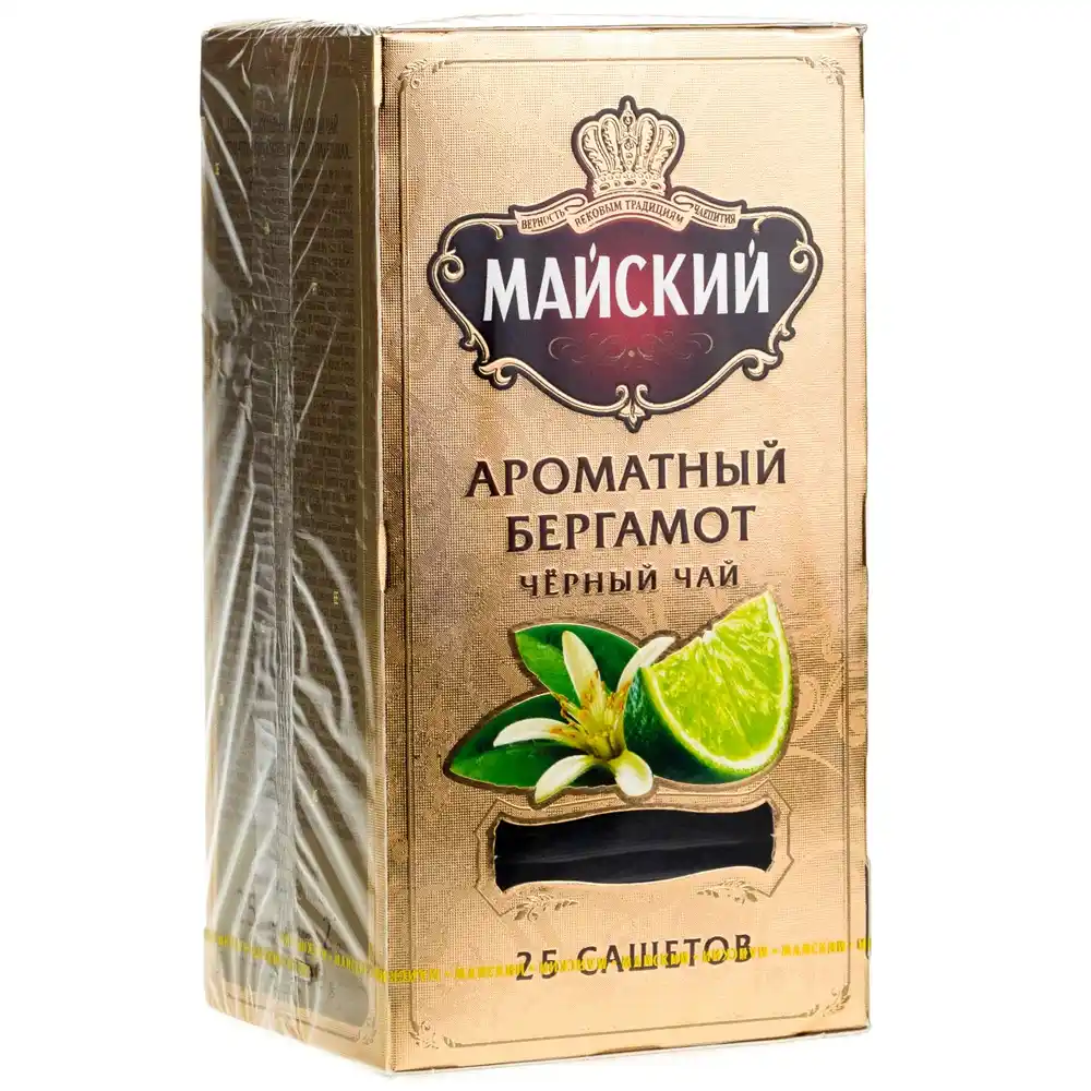 Чай (25 ф/п по 1.5 г) Майский Ароматный Бергамот черный к/уп