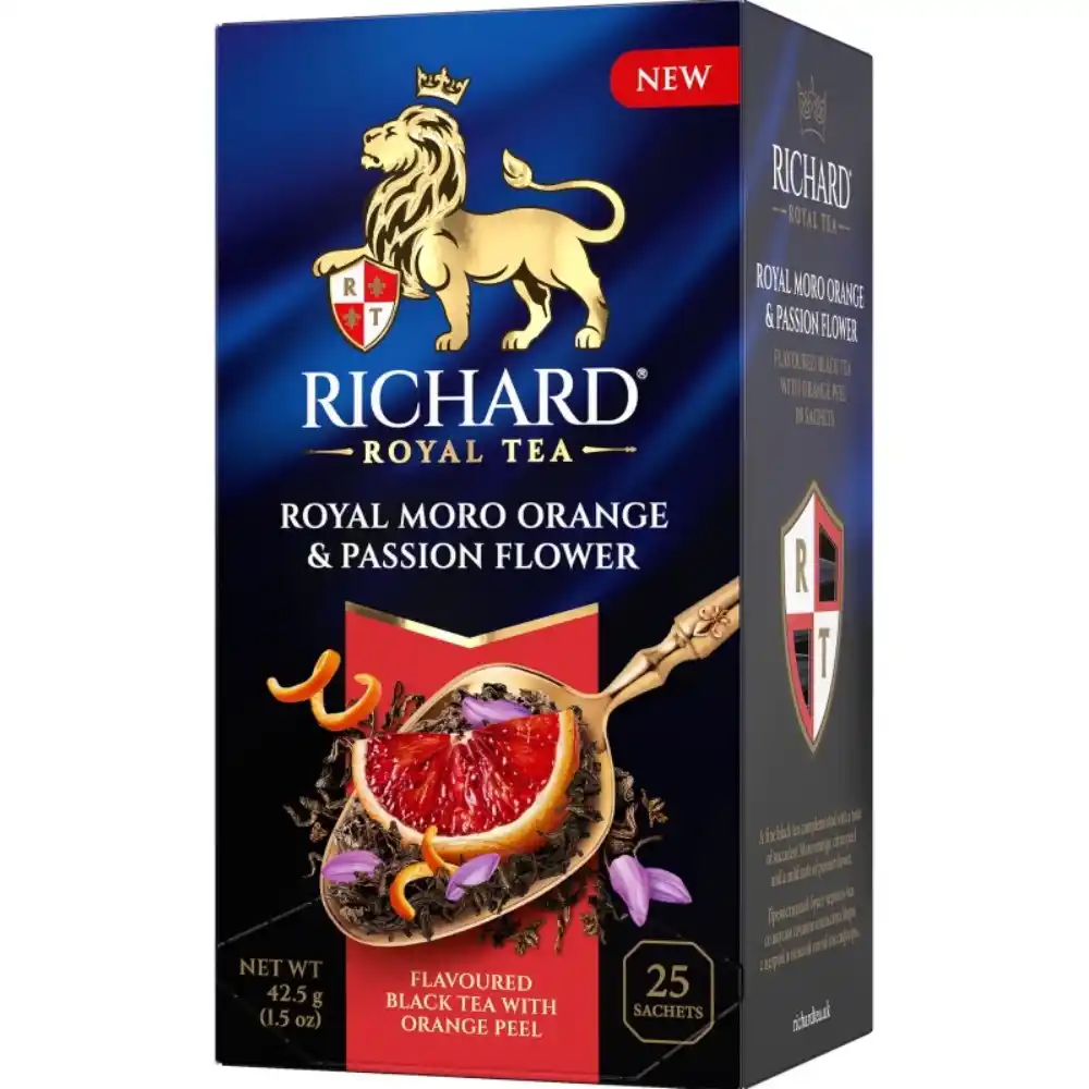 Чай (25ф/п по 1.5 г) Richard Royal Moro orange & Passion flower  черный в сашетах к/уп