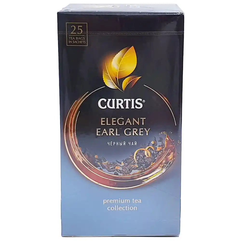 Чай 25ф/п по 1.7 г Curtis Elegant Earl Grey черный с бергамотом аромат к/уп