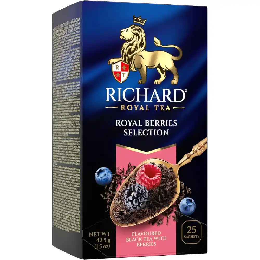 Чай (25ф/п по 1.7 г) Richard Royal Berries Selection черный в сашетах к/уп