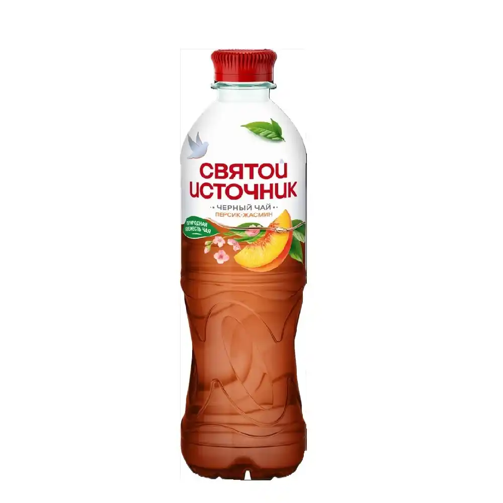 Чай черный 0,5л Святой Источник персик-жасмин негаз ПЭТ