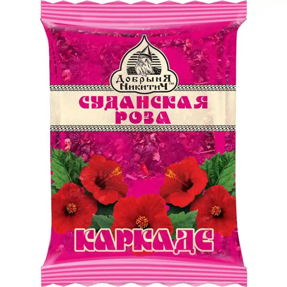 Чайный напиток 70гр Добрыня Никитич Каркаде Суданская роза м/уп