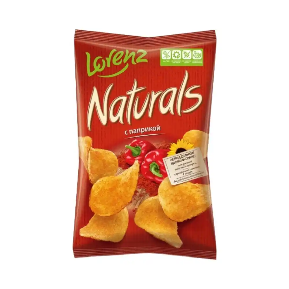 Чипсы 100гр Lorenz Naturals с паприкой м/уп
