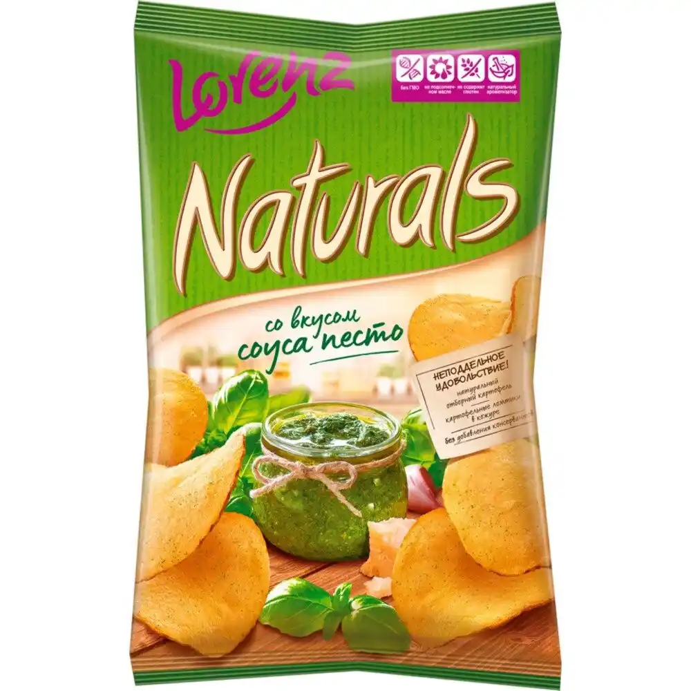 Чипсы 100гр Lorenz Naturals со вкусом соуса песто м/уп