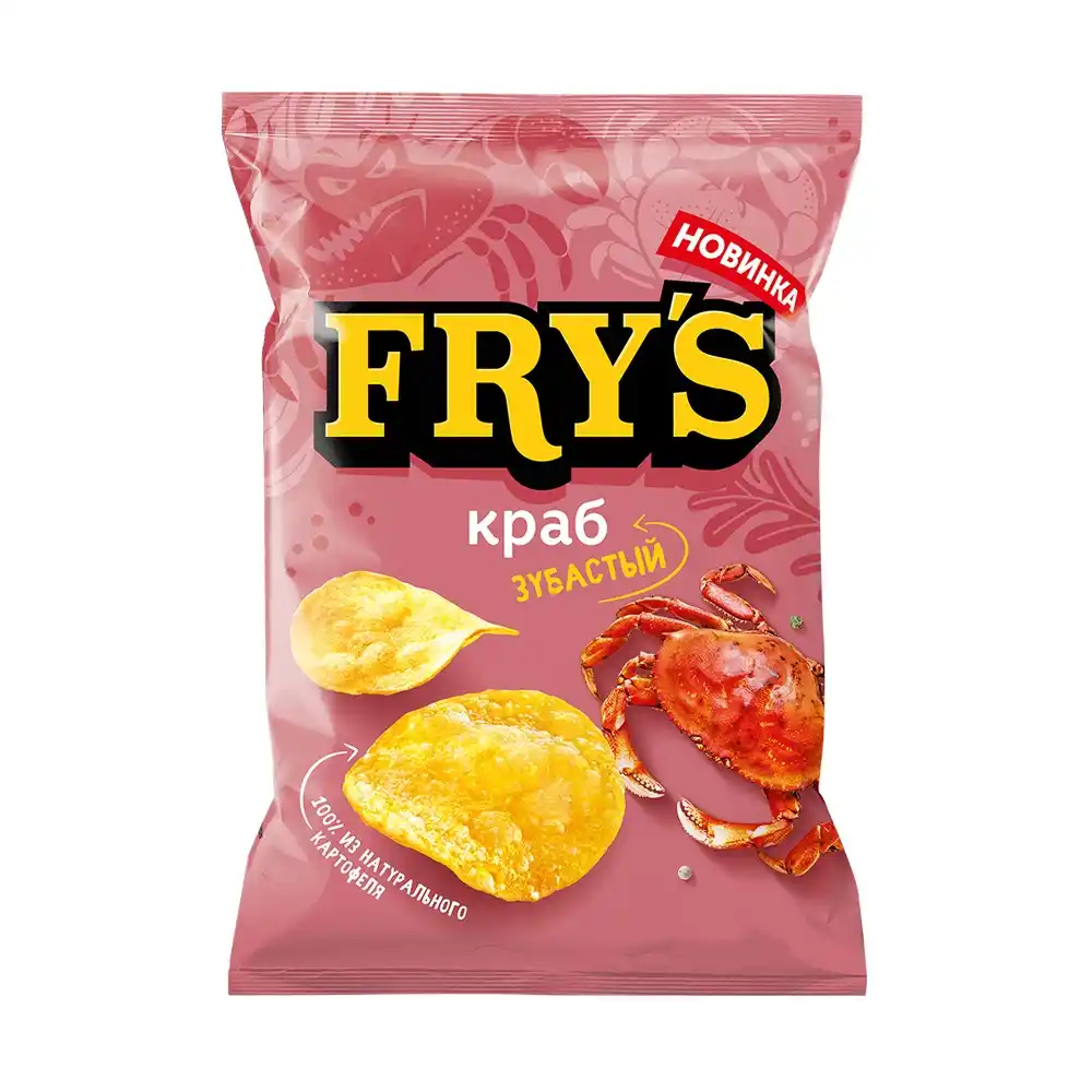 Чипсы 130 г FRY’S со вкусом Зубастый краб м/уп