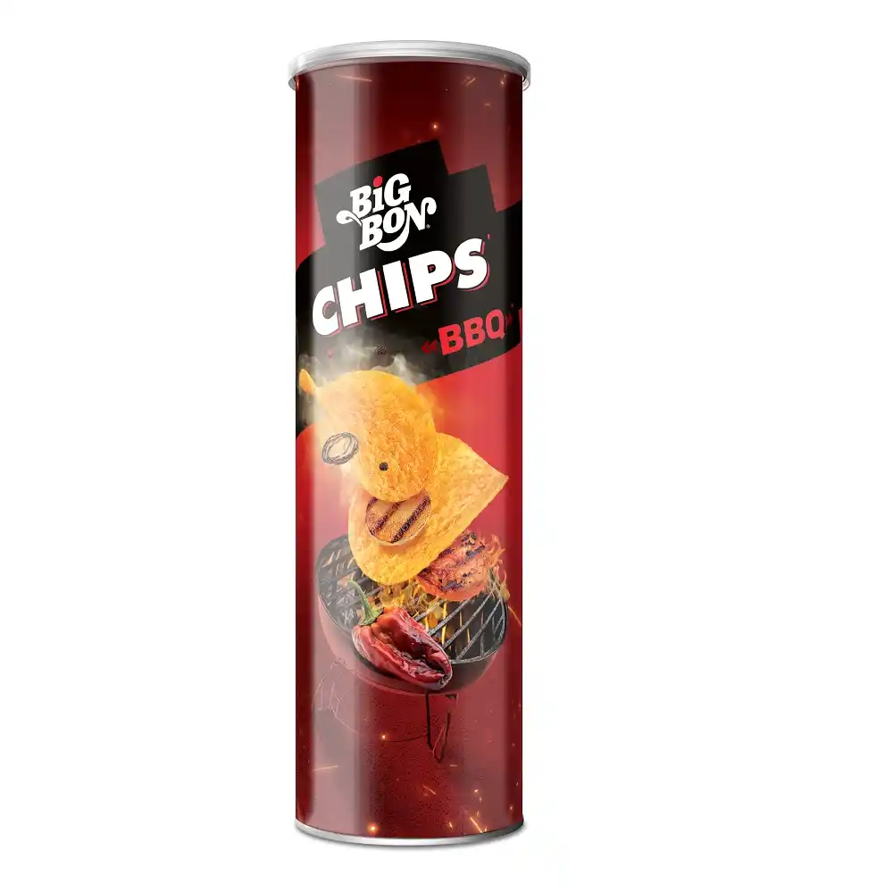 Чипсы 130г BIGBON Барбекю тубе