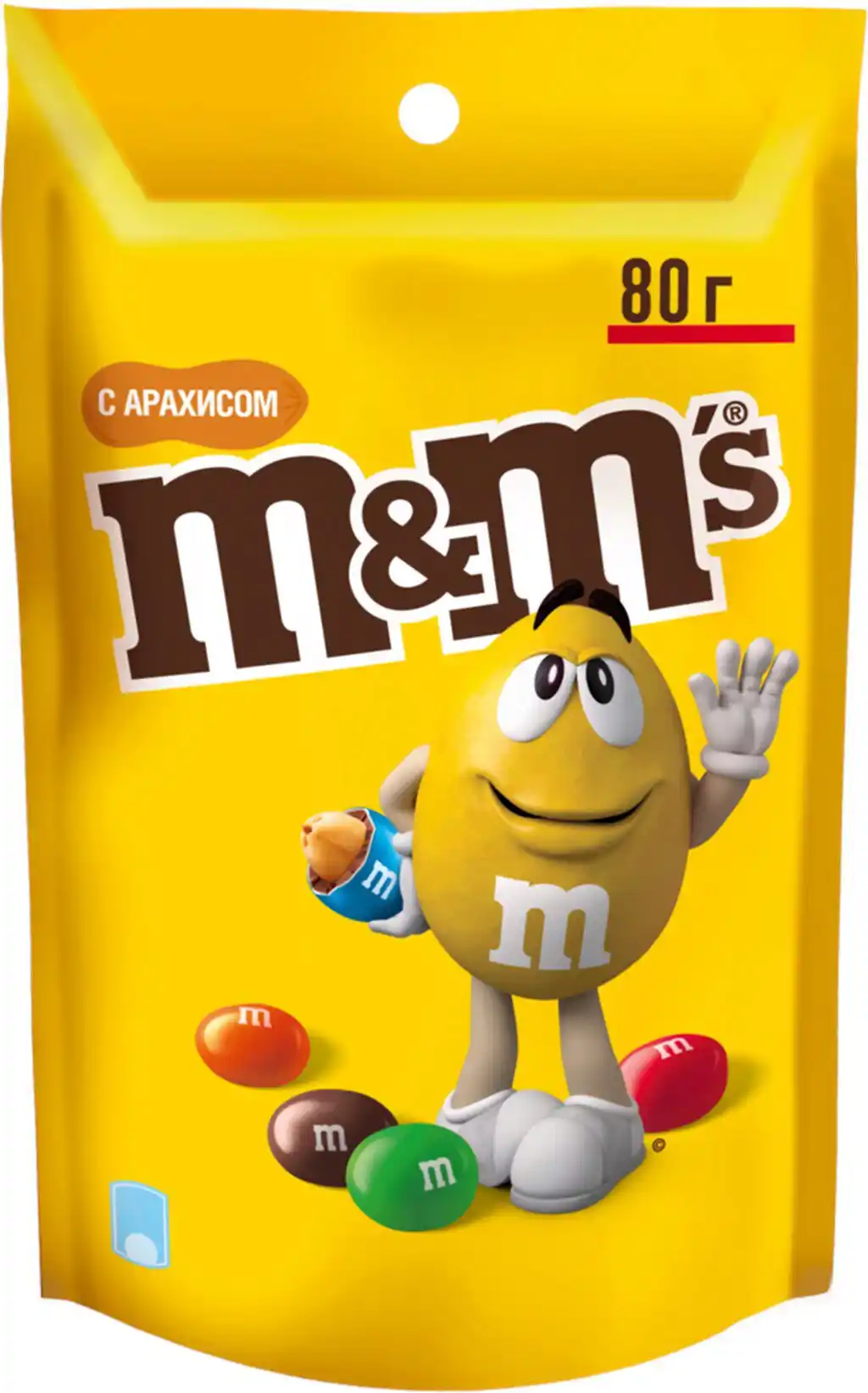 Драже 80 г M&M`s Арахис м/уп