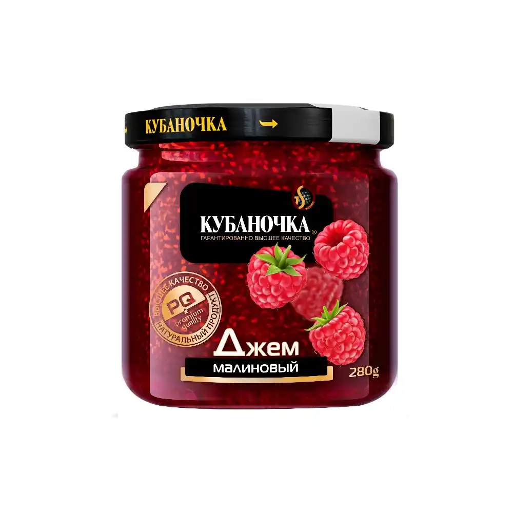 Джем 280гр Кубаночка Малиновый ст/б