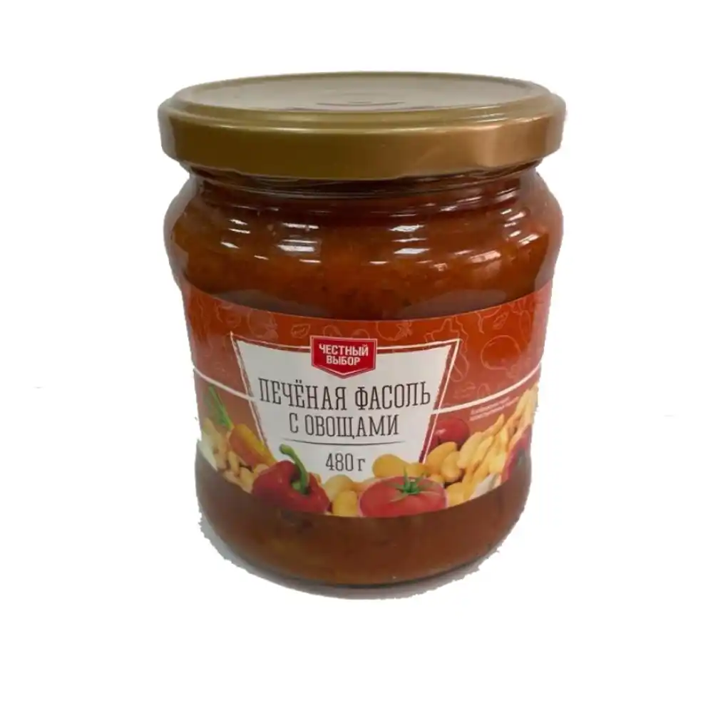 Фасоль печеная с овощами Честный Выбор 450г ст/б