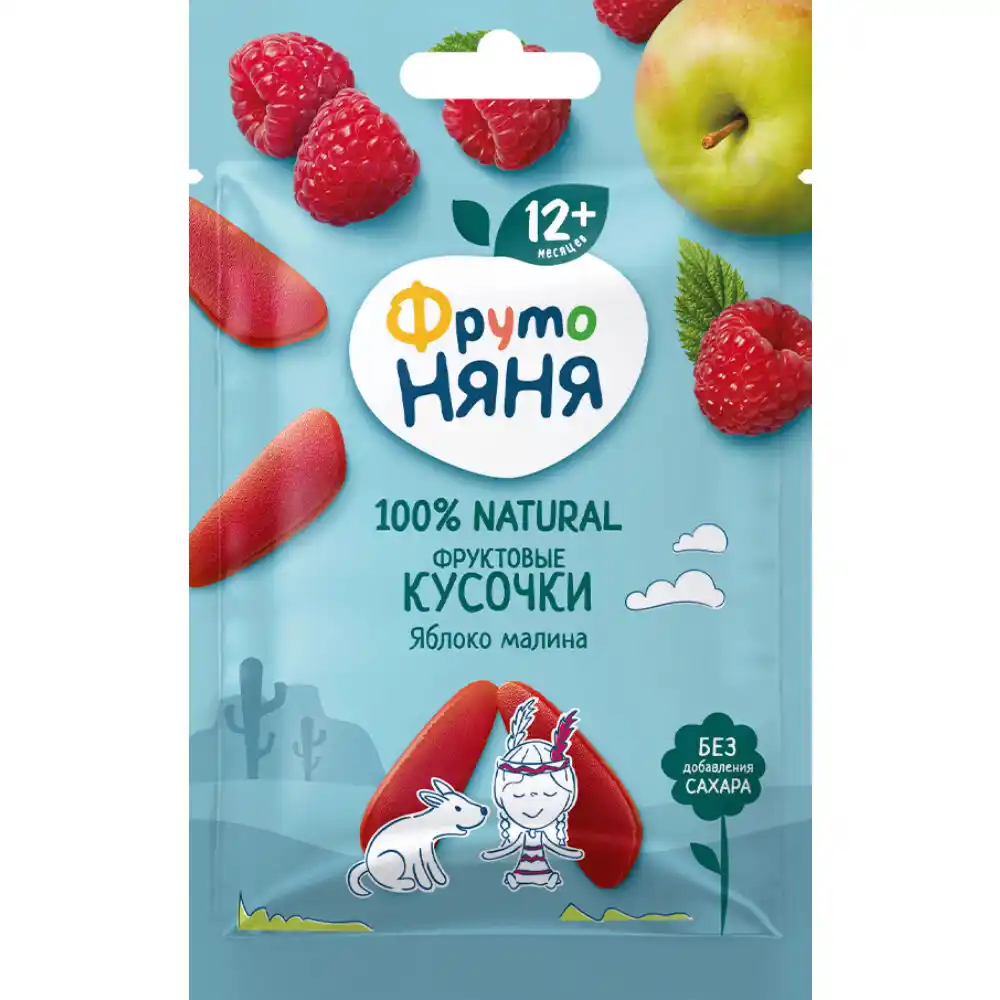Фруктовые кусочки 15гр ФрутоНяня Яблоко малина м/уп