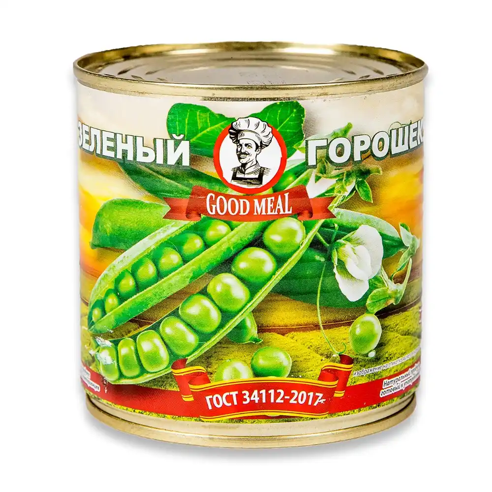 Горошек 400г Good Meal зеленый консервированный ж/б
