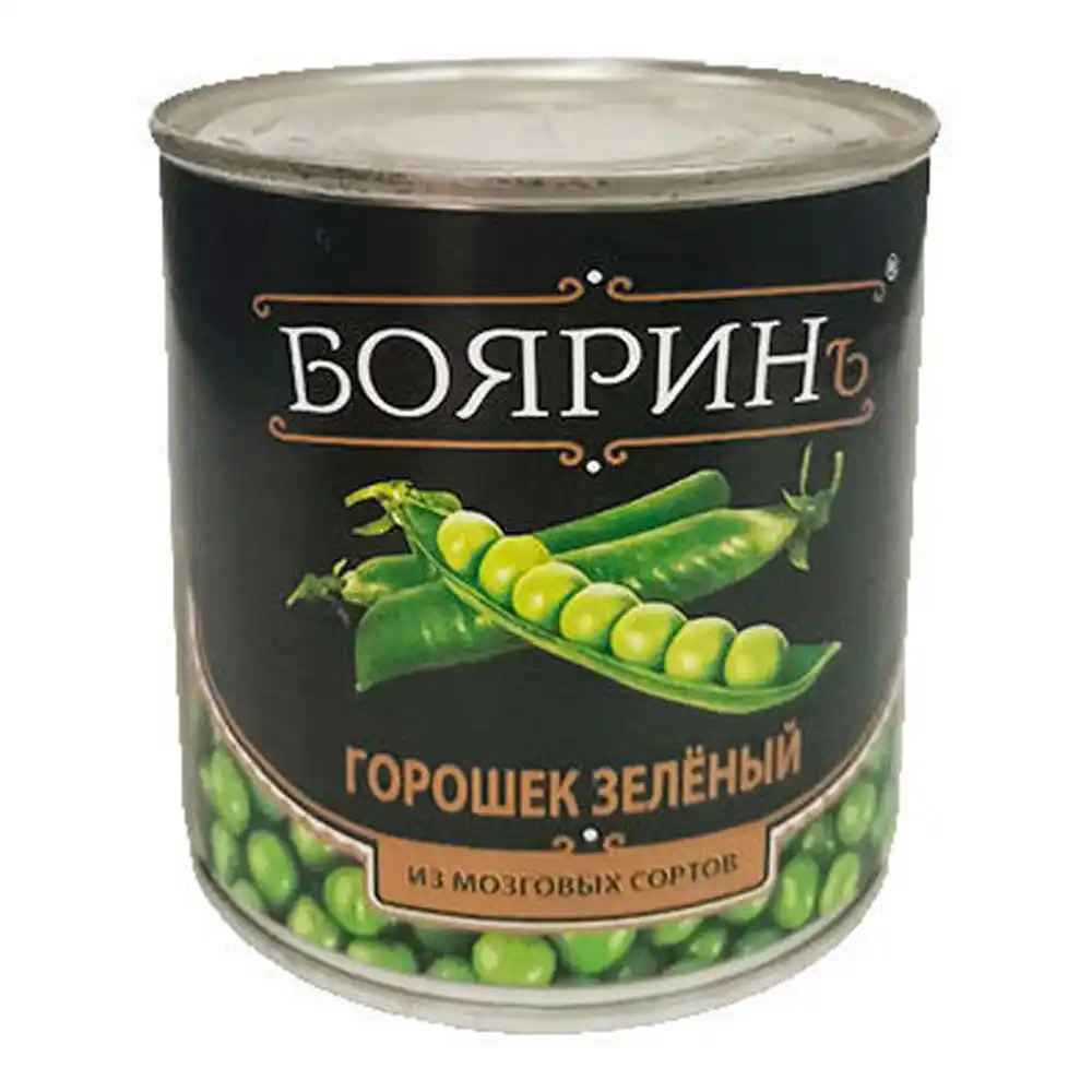 Горошек 425мл зеленый из мозговых сортов ж/б Бояринъ