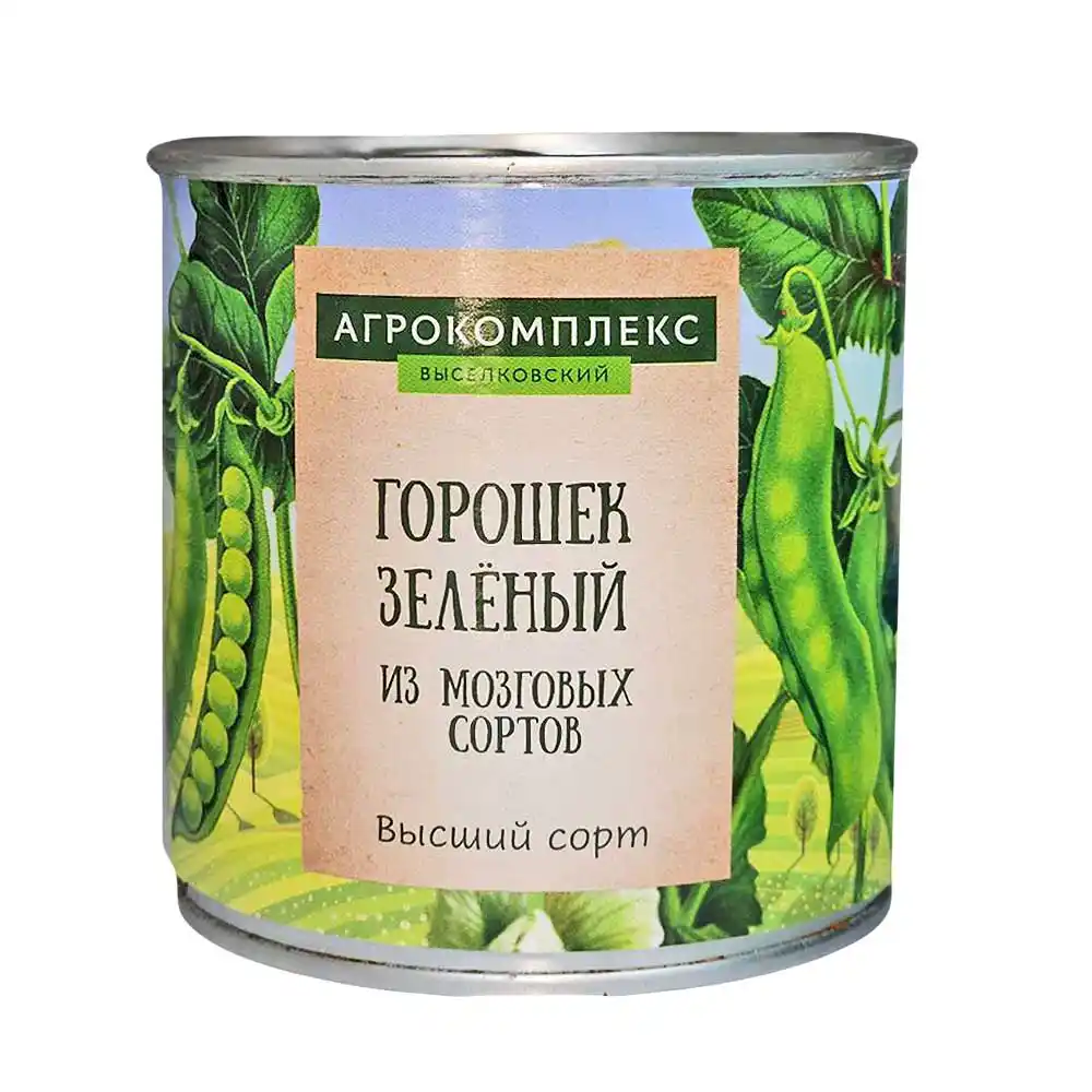 Горошек зеленый Агрокомплекс ГОСТ в/с 400 г ж/б
