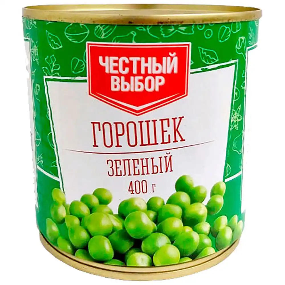 Горошек зеленый Честный Выбор ТУ 400 г ж/б