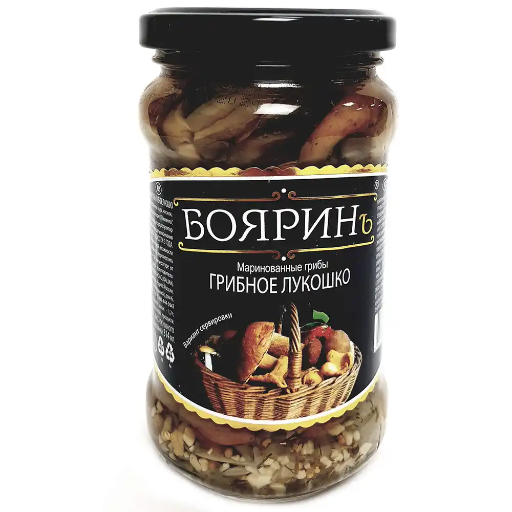 Грибное лукошко 314 мл Бояринъ маринованные с/б