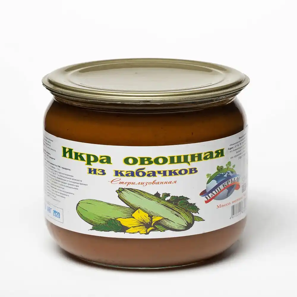 Икра 0,580 кг Наш Крым овощная из кабачков ст/б