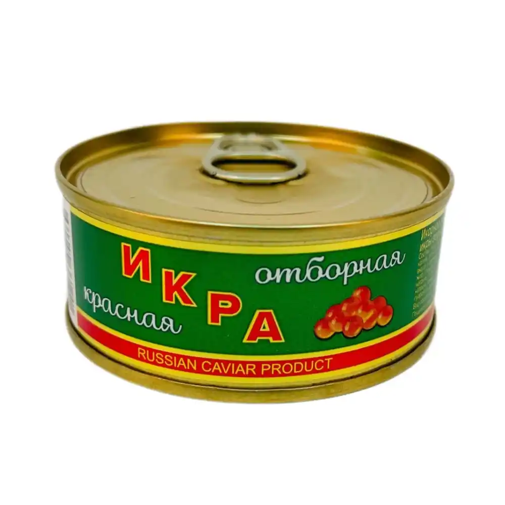 Икра 95 г Структурированная лососевая с добавлением икры зернистой  лососевых  ж/б