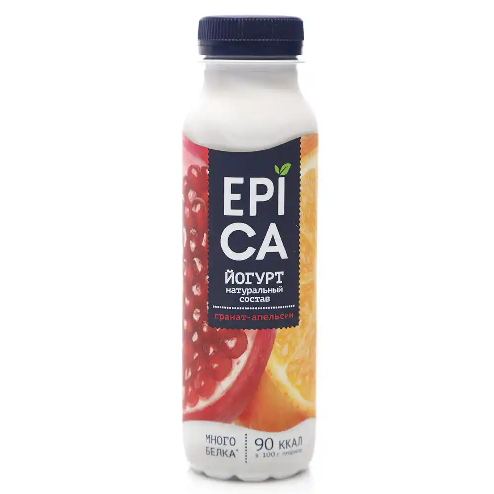 Йогурт 260г EPICA гранат - апельсин 2,5% п/бут