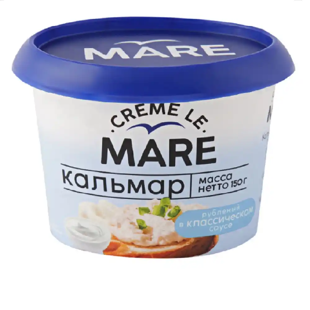 Кальмар 150 г Балтийский Берег рубленый с креветкой в соусе пл/уп