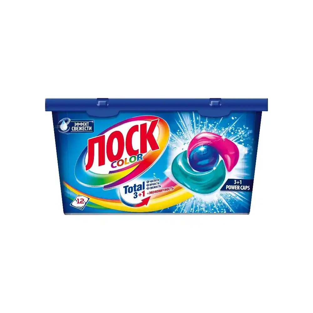 Капсулы д/стирки 12шт Лоск Color пл/уп