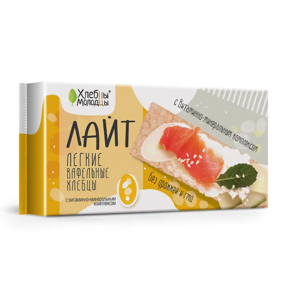 Хлебцы 70 г Хлебцы-Молодцы Лайт с витаминно-минеральным комплексом вафельные м/уп