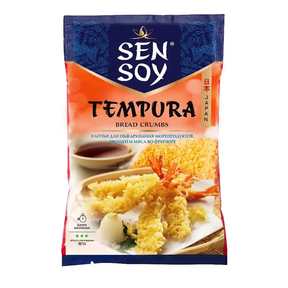 Хлопья 100гр Sen Soy Темпура панировочные для  фритюра м/уп