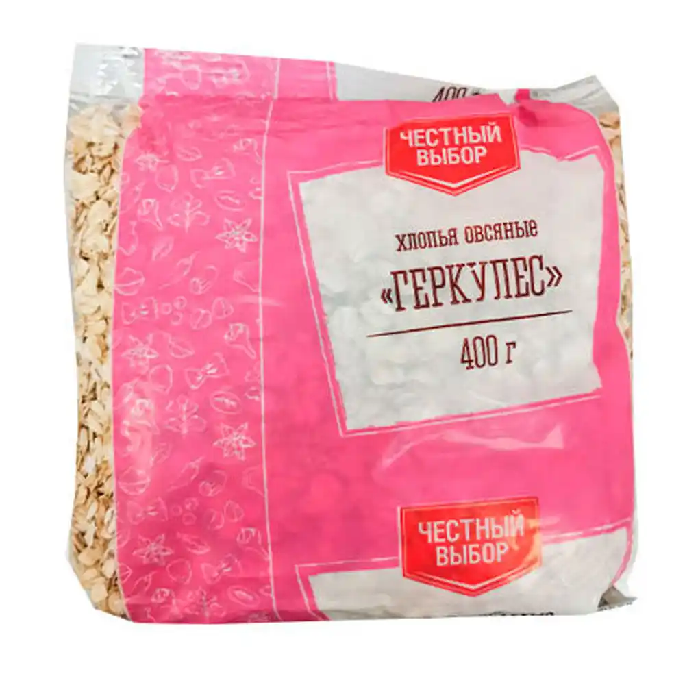 Хлопья 400 г Честный выбор овсяные м/уп (набор)