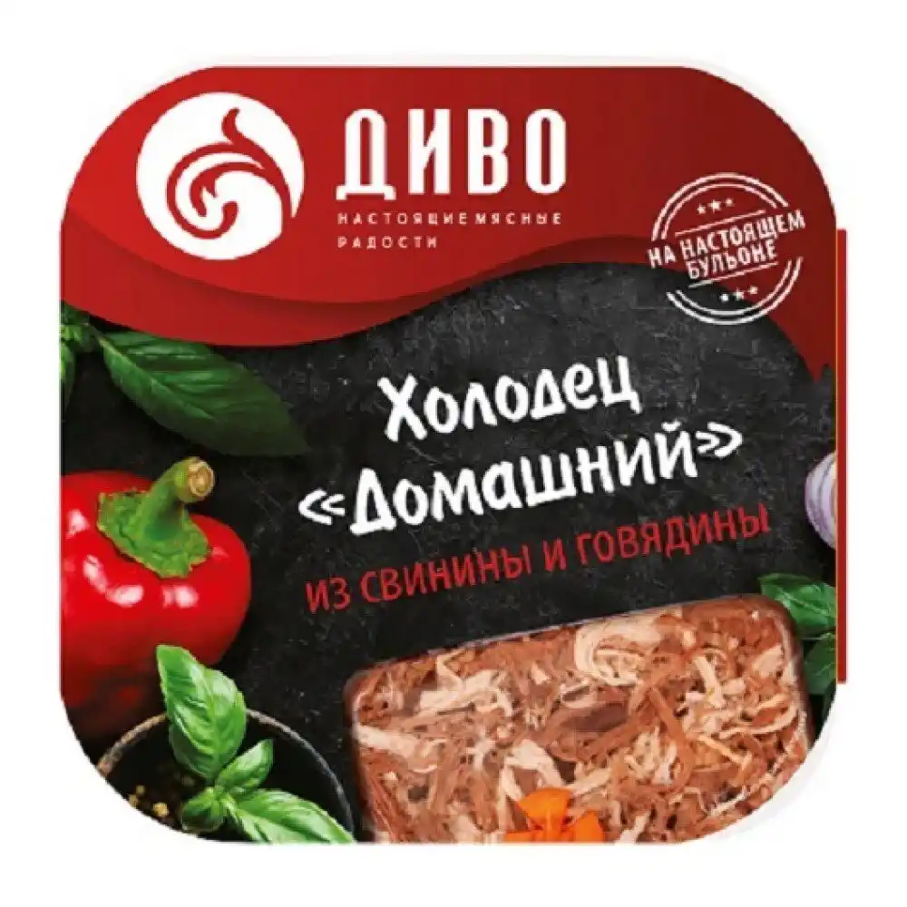Холодец 300 г ДИВО Домашний свин/говяжий м/уп