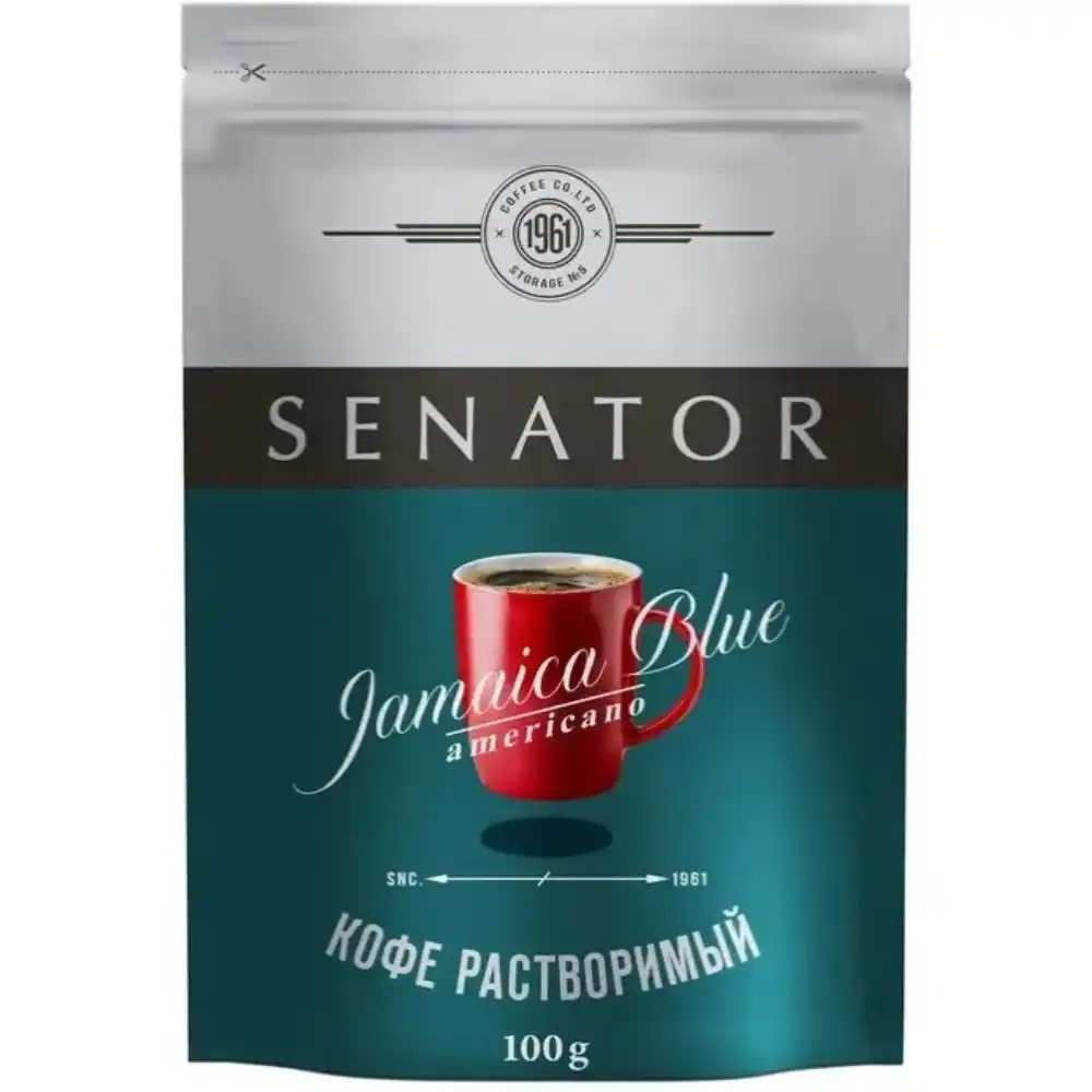 Кофе 100г SENATOR Jamaica Blue Americano сублимированный д/пак