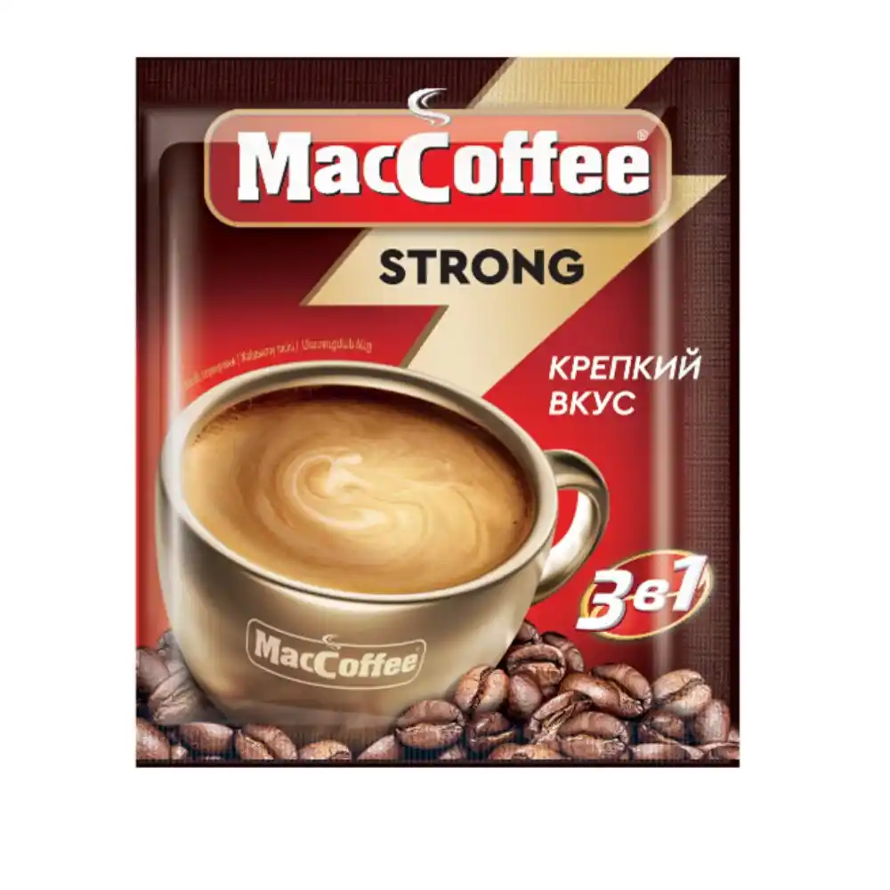 Кофе 18гр MacCoffee Растворимый Strong 3в1 м/уп