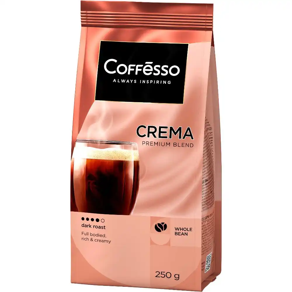 Кофе 250гр Coffesso CREMA Зерновой м/уп
