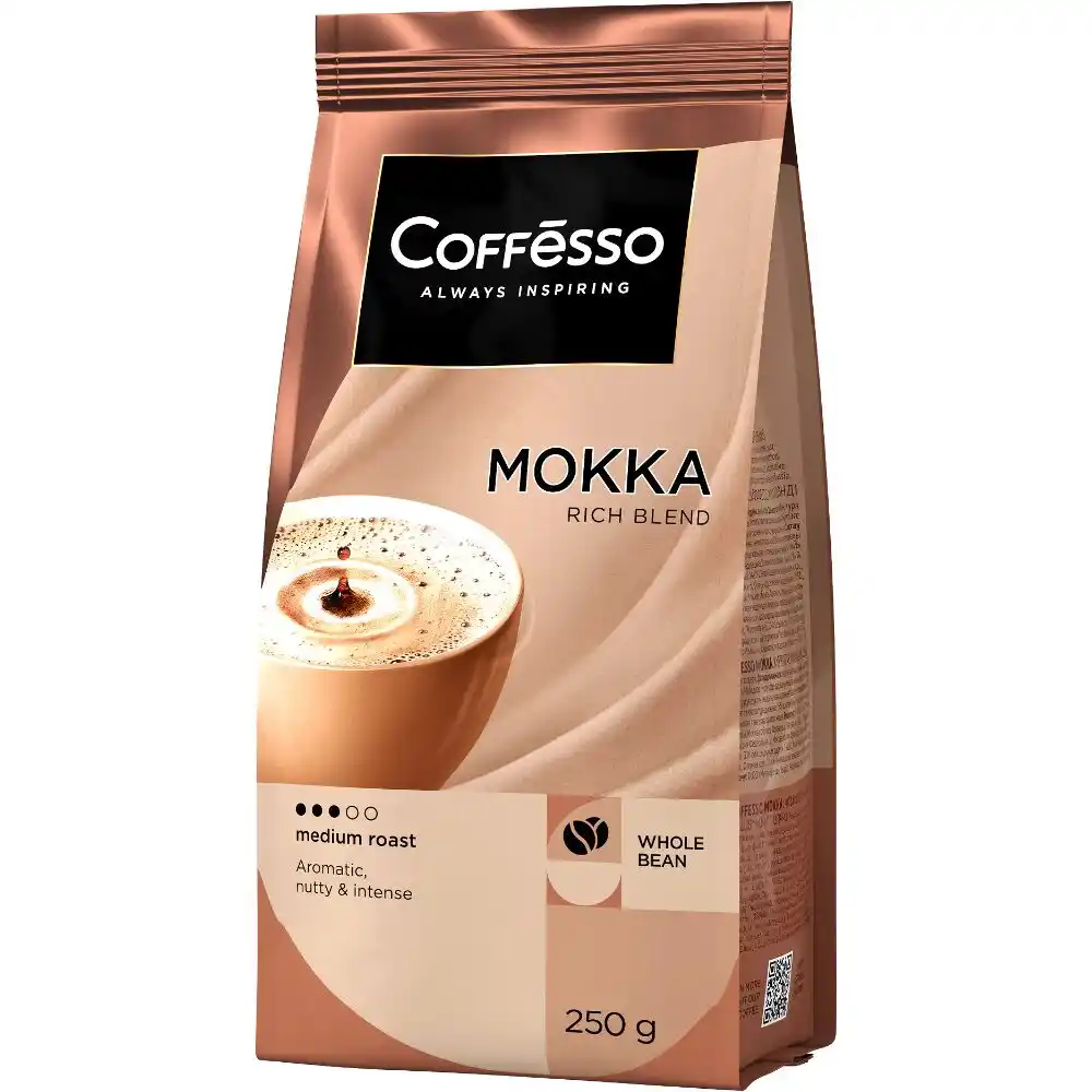 Кофе 250гр Coffesso MOKKA Зерновой м/уп