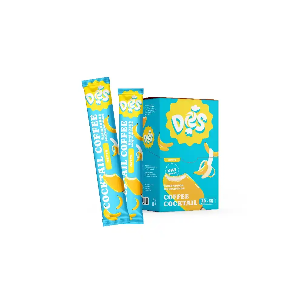 Кофейный напиток 30гр DES Латте Банановое мороженое м/уп