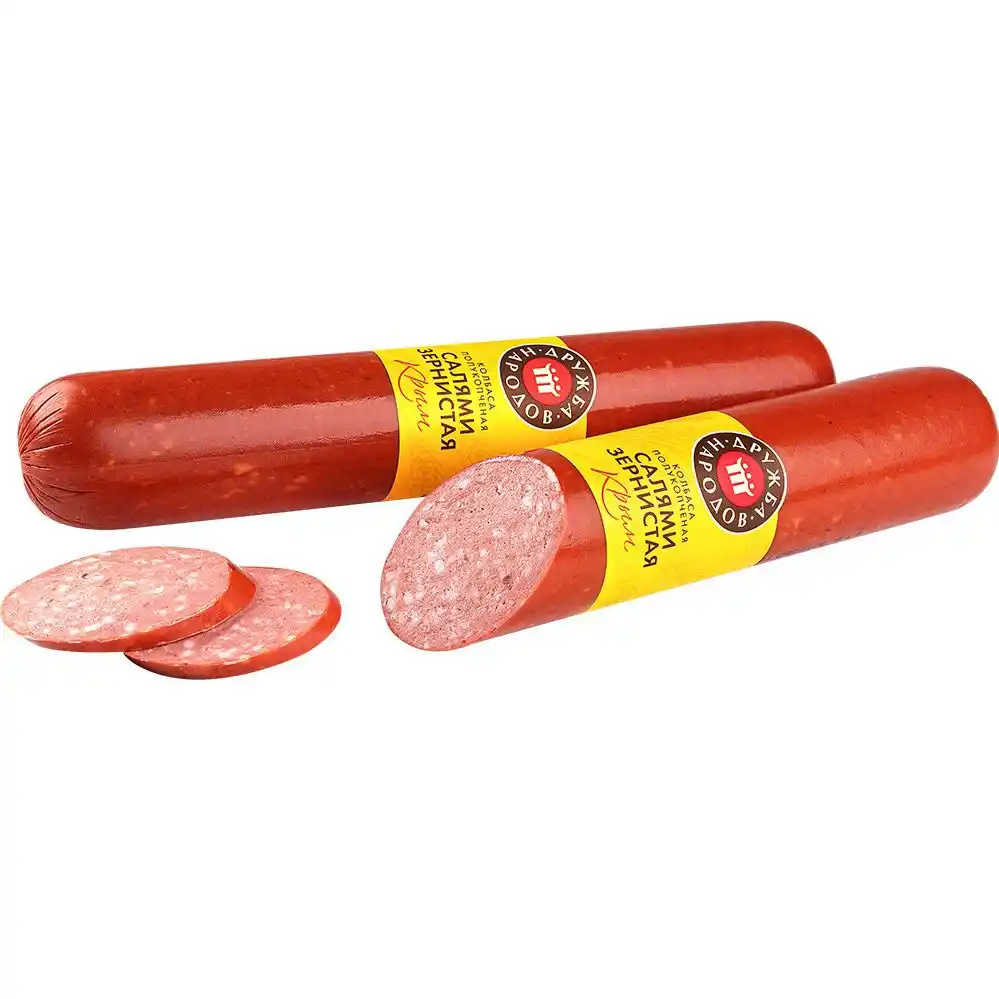 Колбаса 0,5 кг Дружба народов Салями зернистая кур. п/к вак/уп