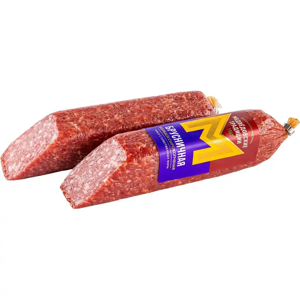 Колбаса 200 г Медвёдовские традиции Брусничная с/к полусух срез вак/уп