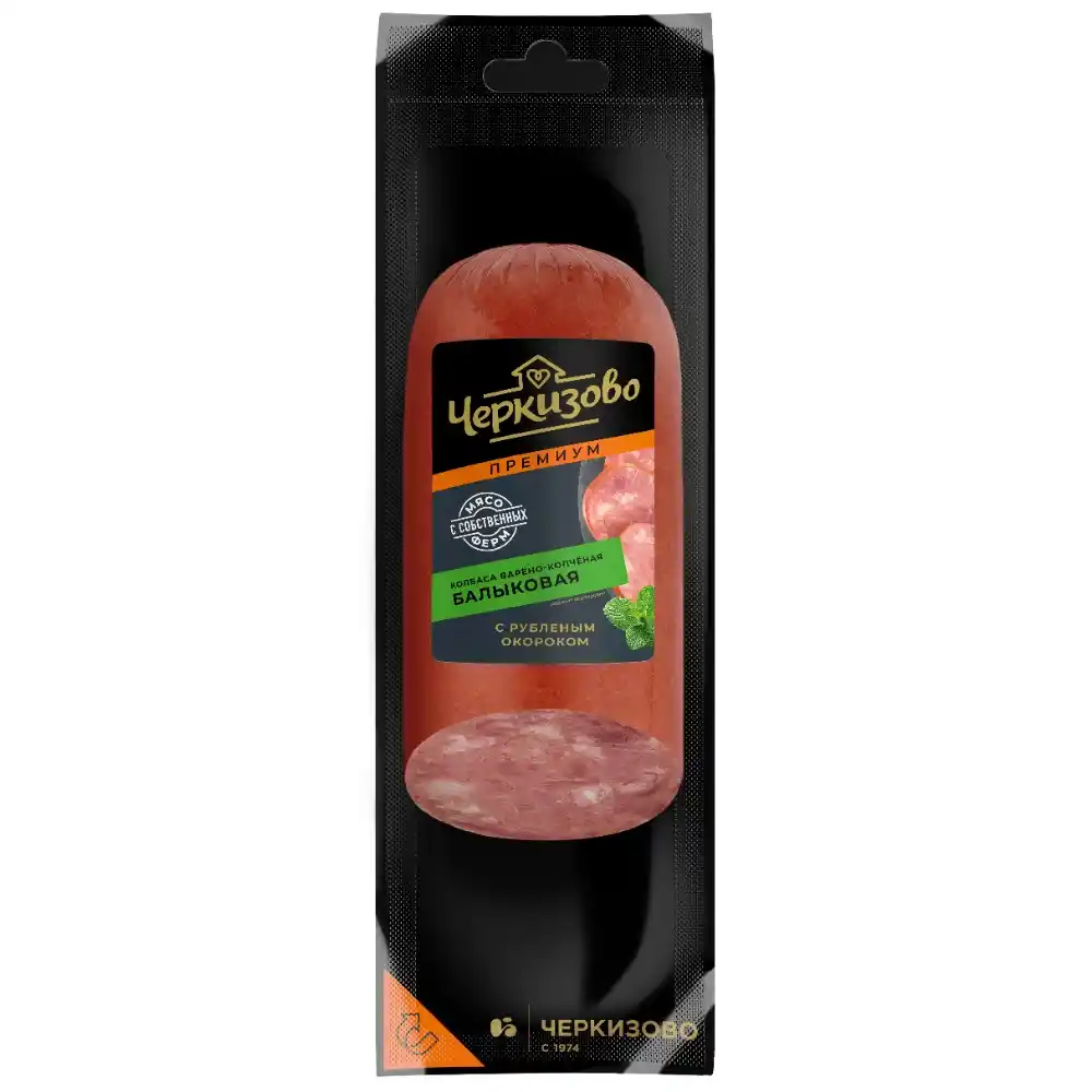 Колбаса 300г Черкизово премиум Балыковая с рубленым окороком в/к срез вак/уп